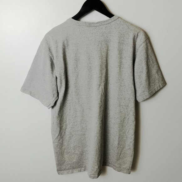 Champion T Shirt Classic Sport Gym Patch Tee Short Sleeve Cotton Solid Logo L - Picture 3 of 9